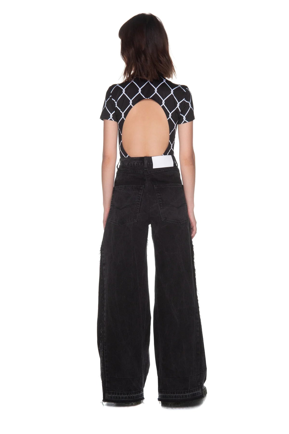 Jeans Reworked Wide Black