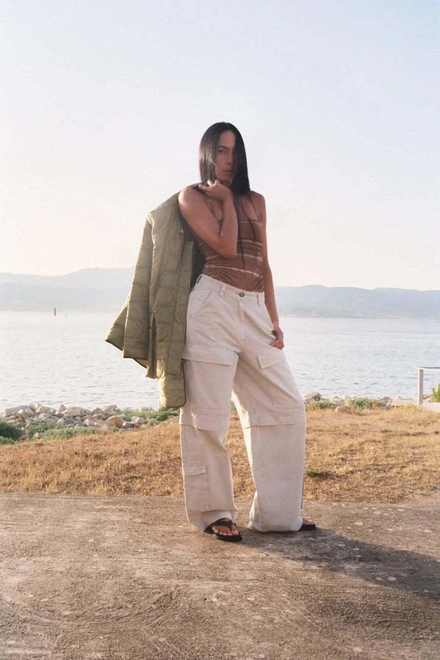 Pants Pammi Canvas Light Grey