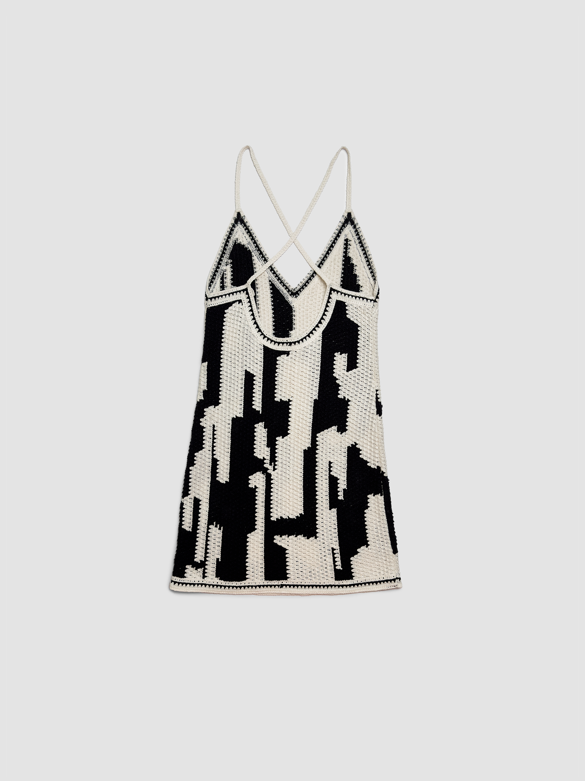 Dress Kaleen B&W Crochet
