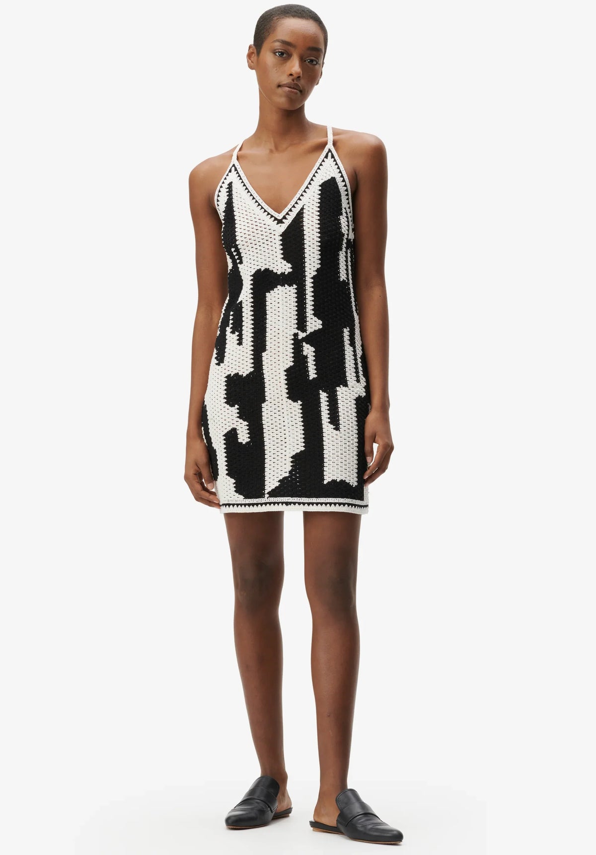 Dress Kaleen B&W Crochet