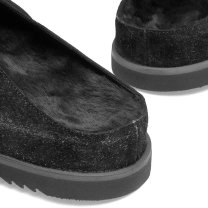 Slippers Hairy Off Black