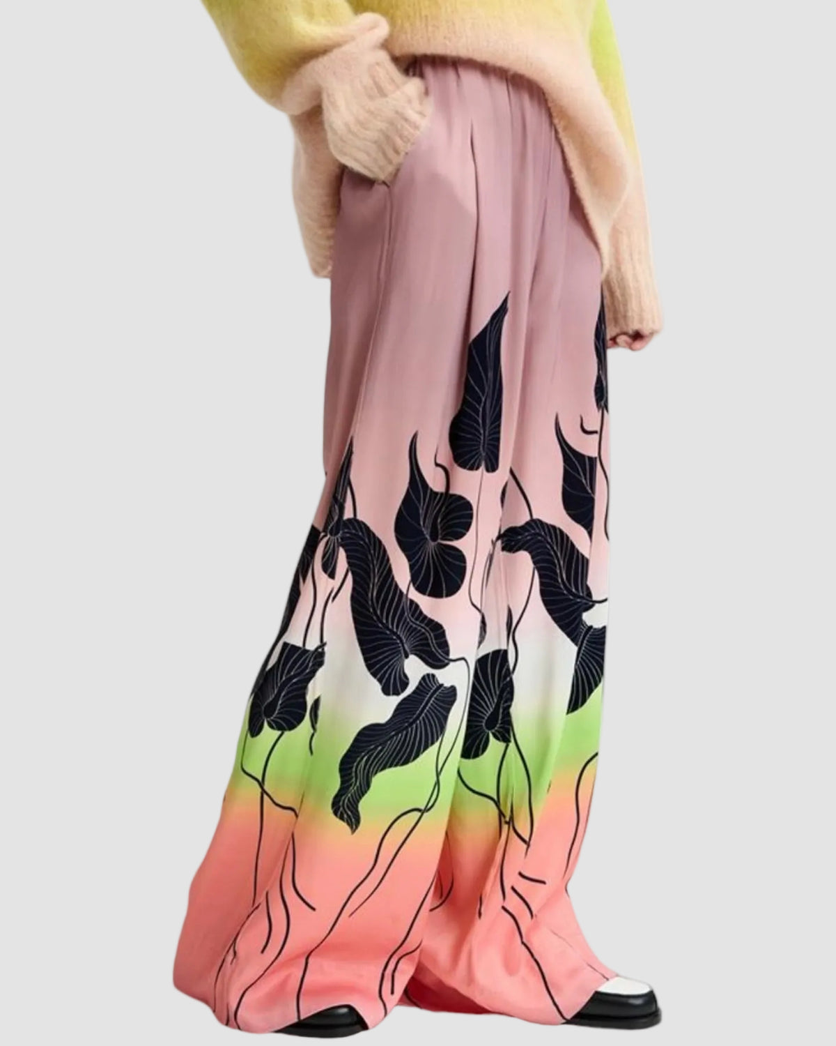 Pants Gamarine Placed Print