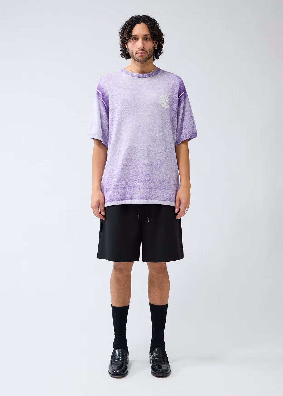 T-shirt Logo Knit Purple