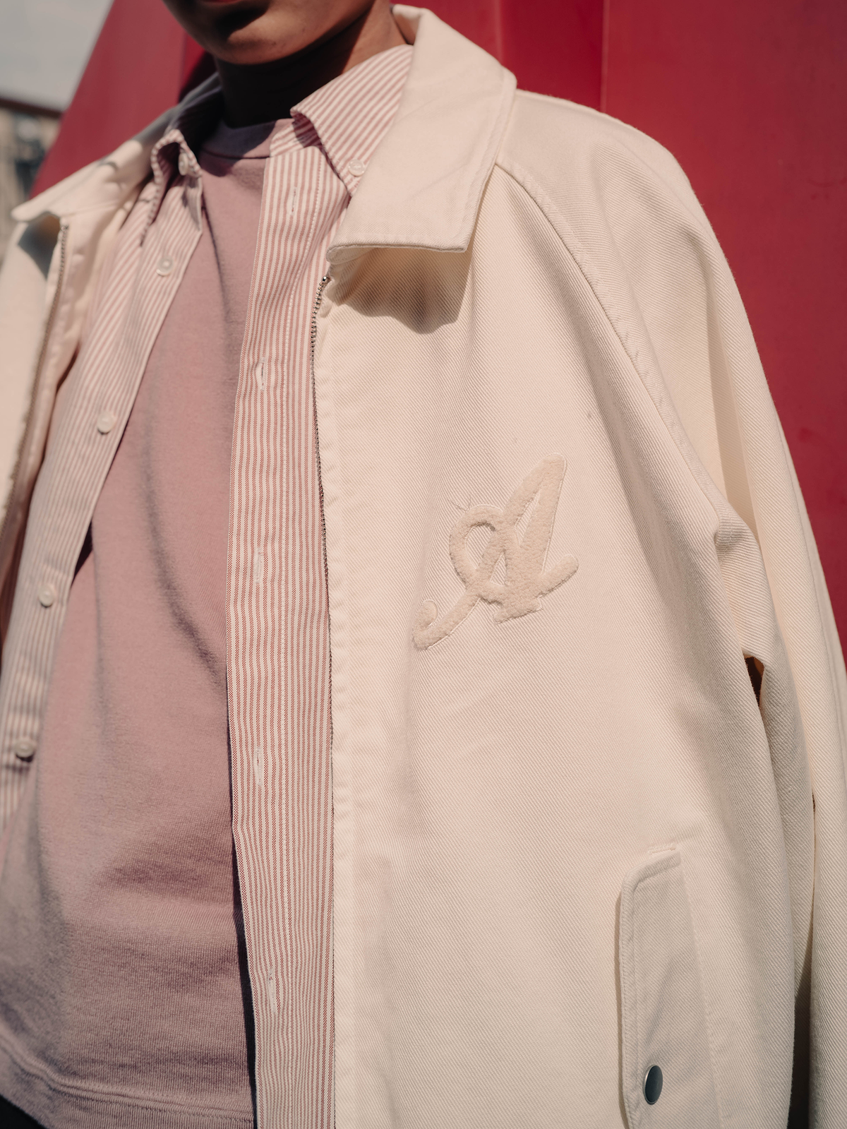 Bomber Jacket Roman Pale Beige