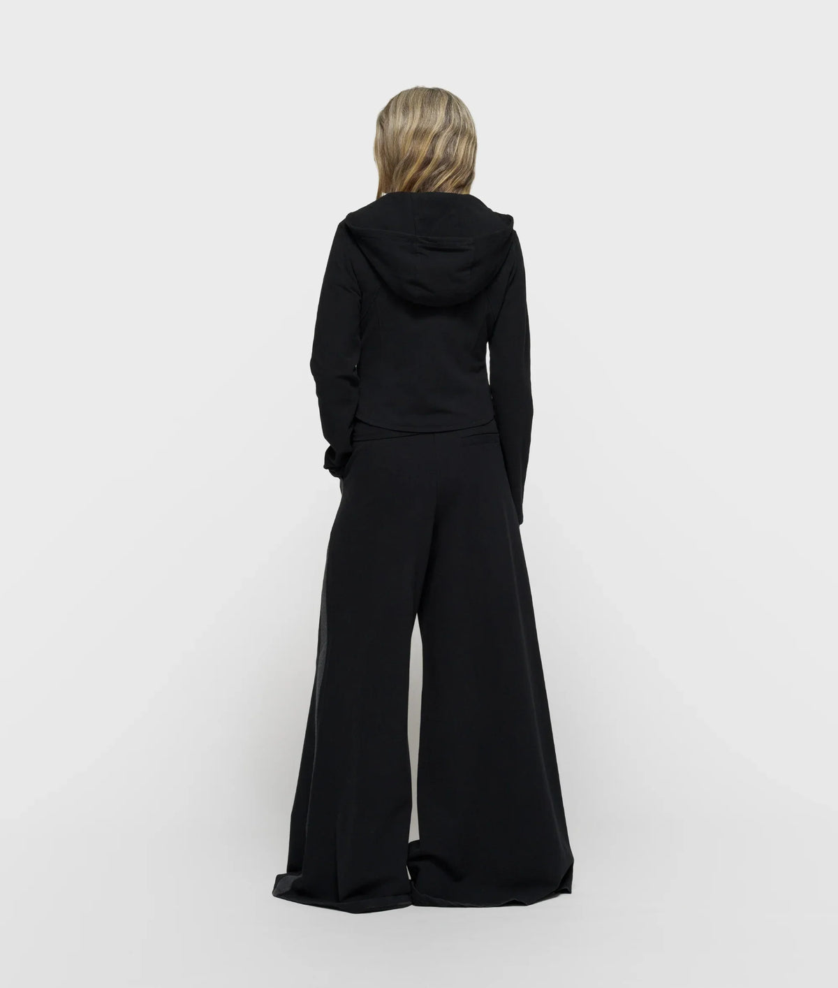 Hoodie Slim Zip Black