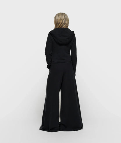 Hoodie Slim Zip Black
