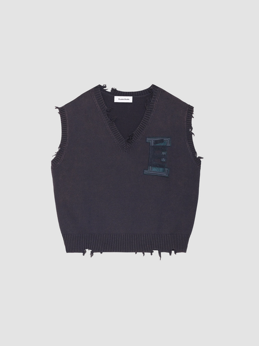 Sweater Shortsleeve V-Neck Navy