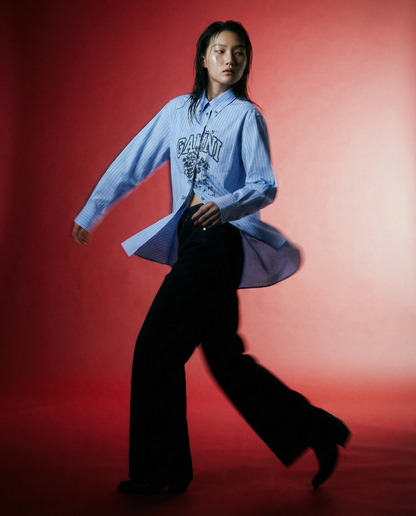 Shirt Stripe Logo Blue