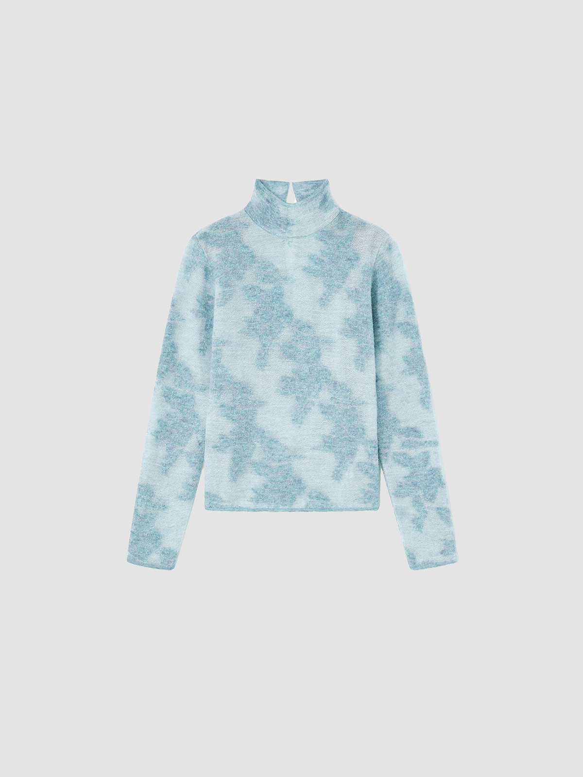 Top Sheer Flower Light Blue