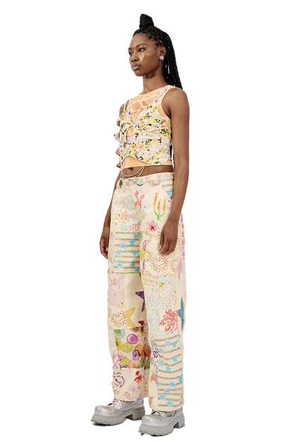 Pants Patchwork Lawn Doodle