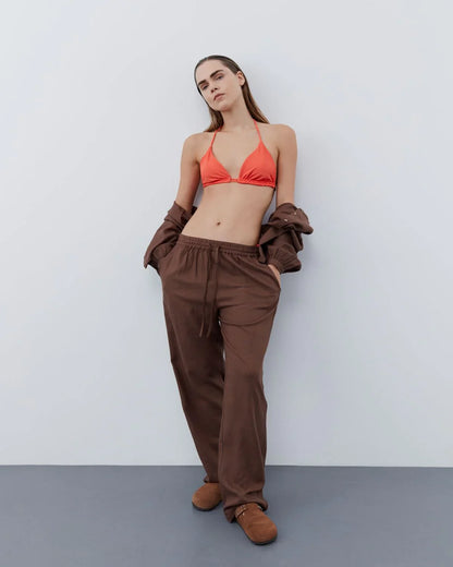Pants Chocolate Brown