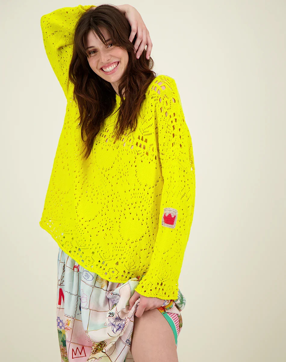 Top Kristina Crochet Yellow