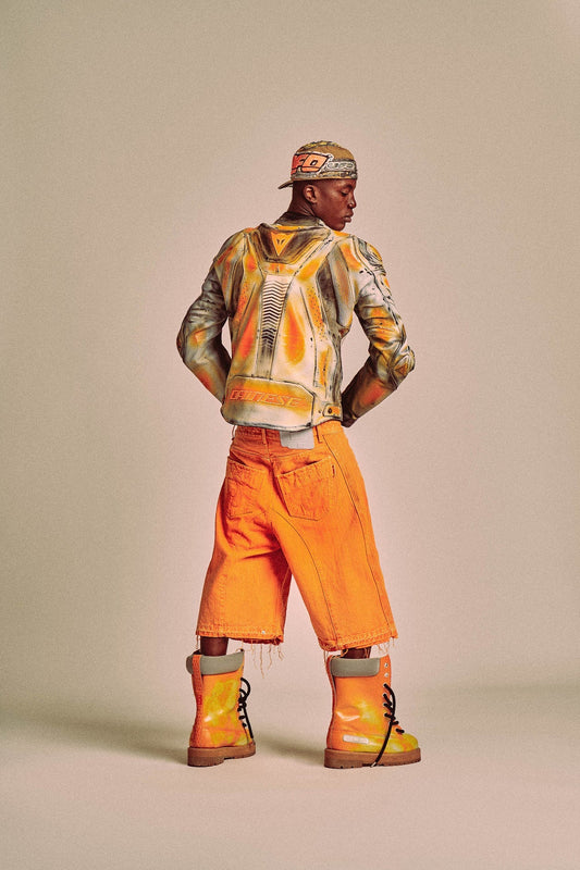 Shorts Lowride Biker Orange