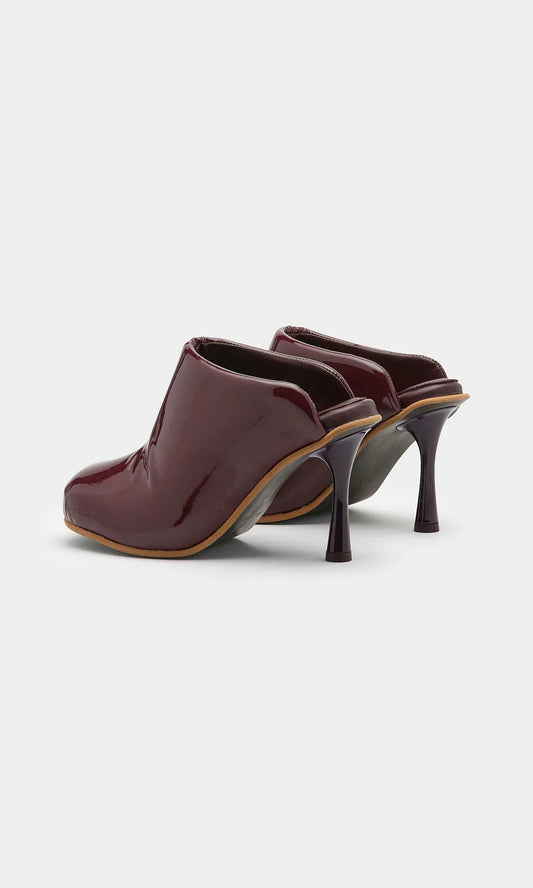 Heels Puffy Mule Shiny