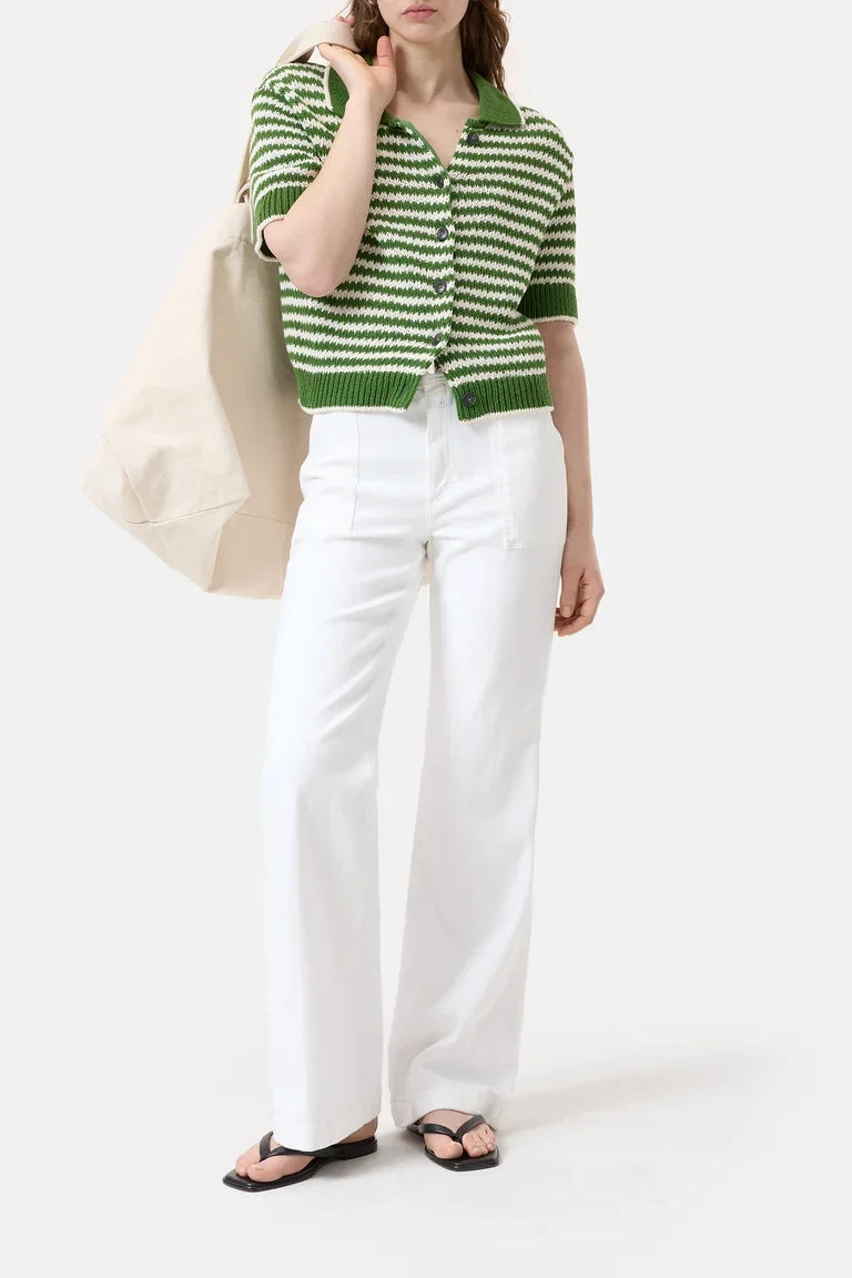 T-shirt Cardigan Matcha Green