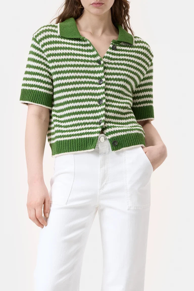 T-shirt Cardigan Matcha Green
