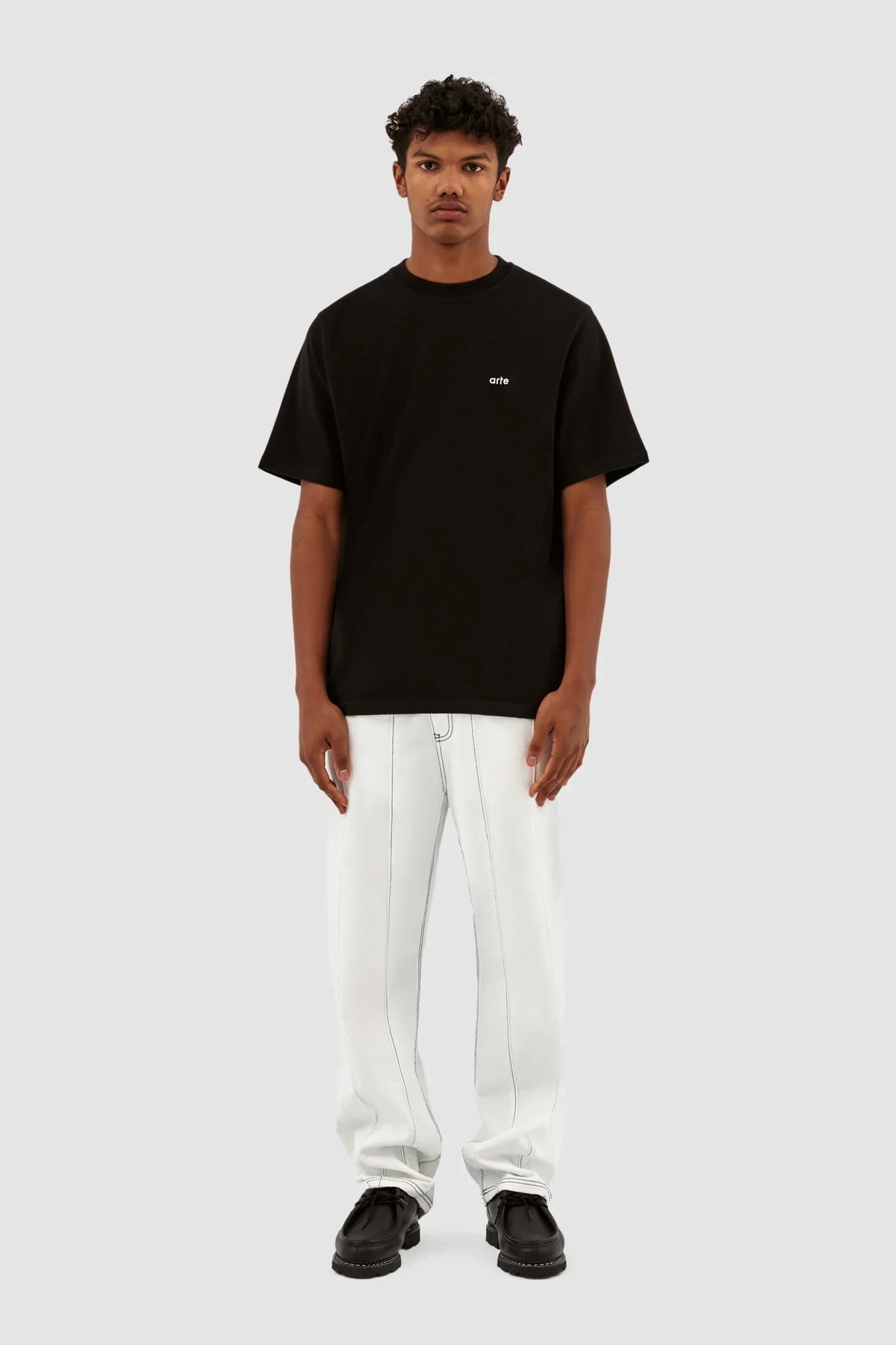 Pants Poage Detail White
