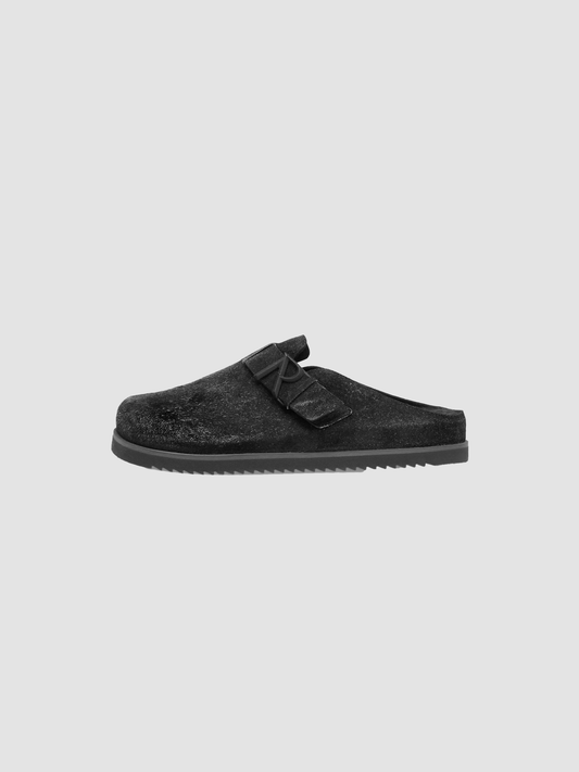 Slippers Hairy Off Black