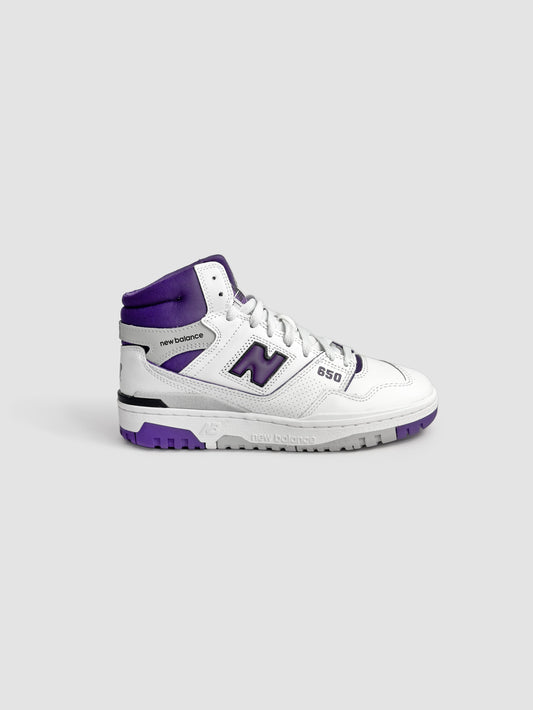 BB650 Sneaker in White & Violet