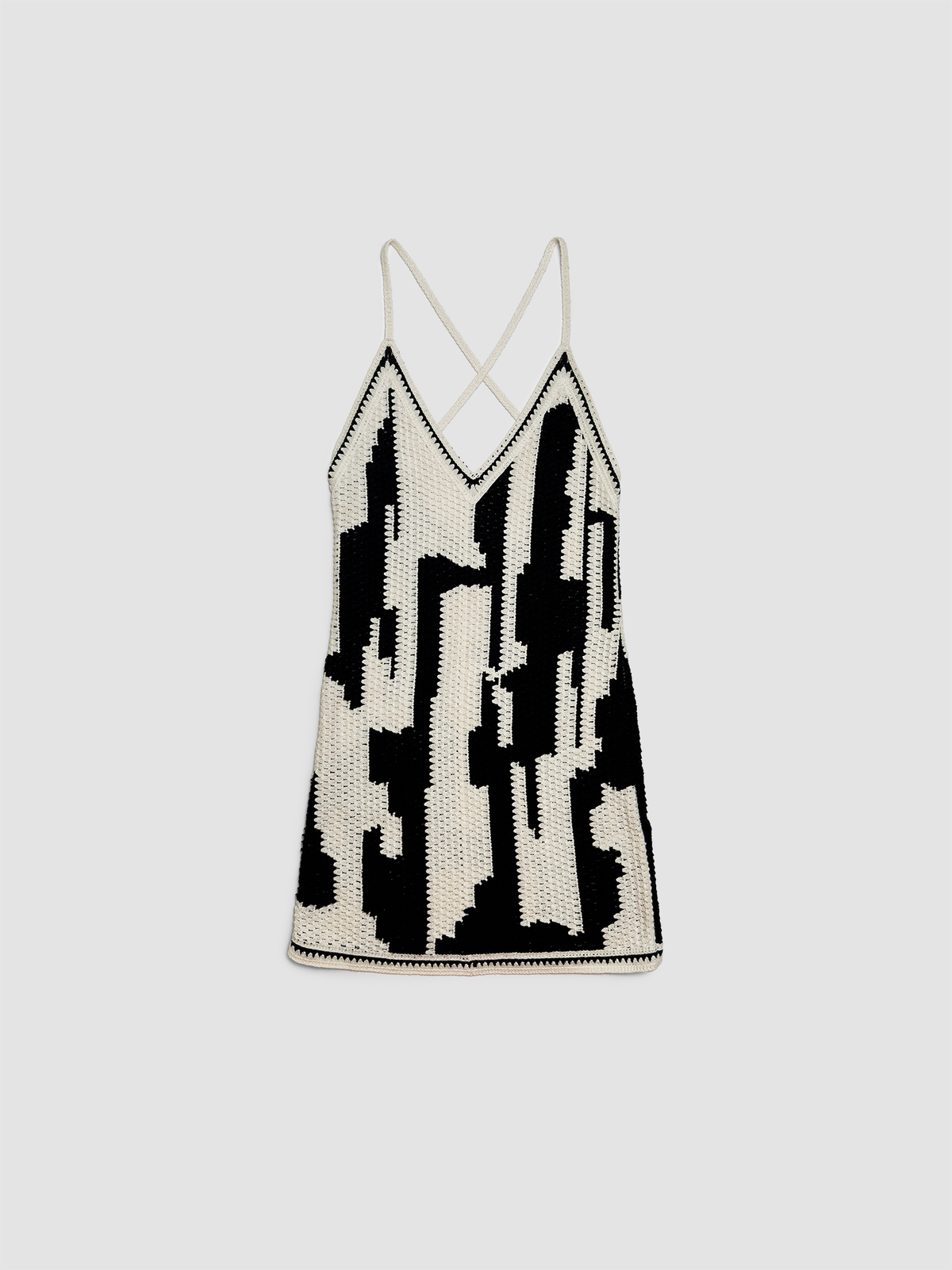Dress Kaleen B&W Crochet