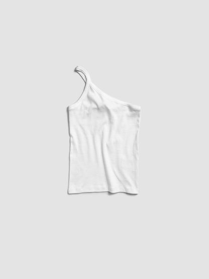 Sheera One Shoulder Top White - Via Store