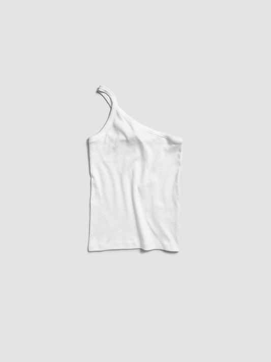 Sheera One Shoulder Top White - Via Store