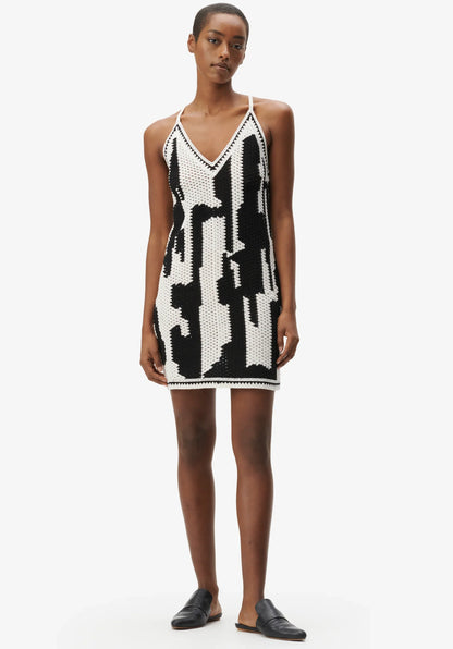 Dress Kaleen B&W Crochet